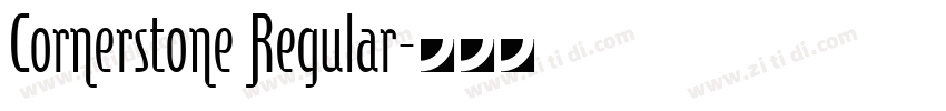 Cornerstone Regular字体转换